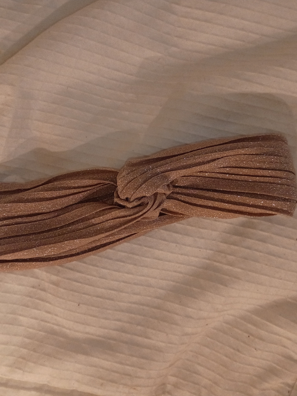 Shimmery Taupe Knotted Headband - Women Accessories